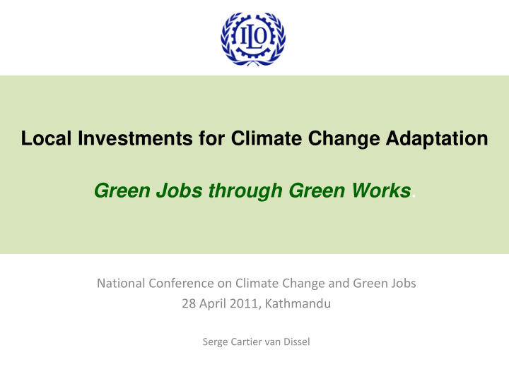 green jobs through green works