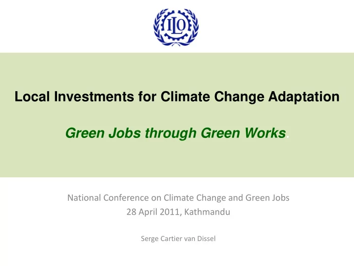 green jobs through green works
