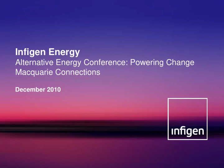 infigen energy