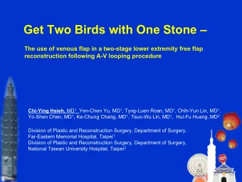 Get Two Birds with One Stone   The use of venous flap in a two-stage lower extremity free flap