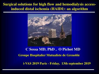 Surgical solutions for high flow and hemodialysis access-  induced distal ischemia (HAIDI): an