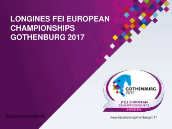 LONGINES FEI EUROPEAN  CHAMPIONSHIPS  GOTHENBURG 2017  https://youtu.be/egOOcQLUVlU