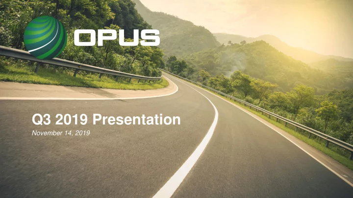 q3 2019 presentation