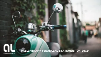 PRELIMINARY FINANCIAL STATEMENT Q4 2019  PRELIMINARY FINANCIAL STATEMENT Q4 2019 ATRIUM LJUNGBERG