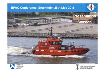 Presentation  Presentation  Sweden  Sweden  Pilotage missions 2015 vs. 2014  Total number of