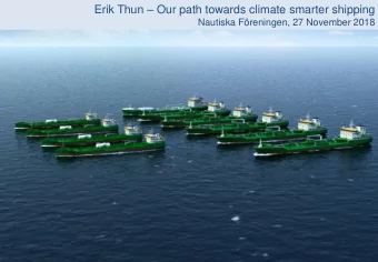 Erik Thun  Our path towards climate smarter shipping  Nautiska Freningen, 27 November 2018