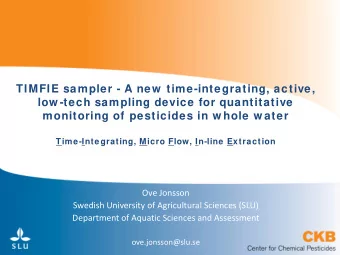 TIMFIE sampler - A new  time-integrating, active,  low -tech sampling device for quantitative