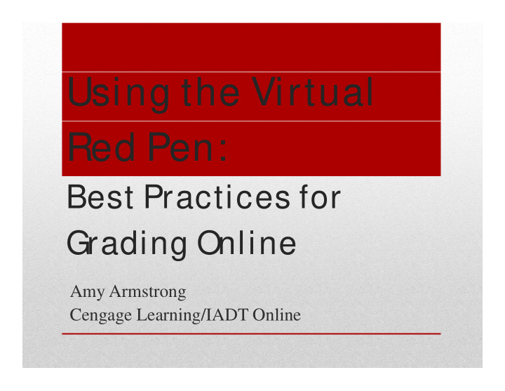 u i using the virtual th vi t l red pen