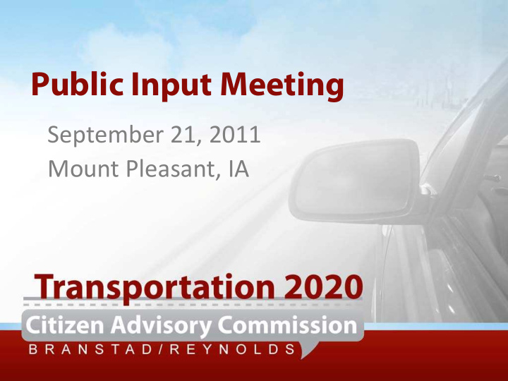 public input meeting