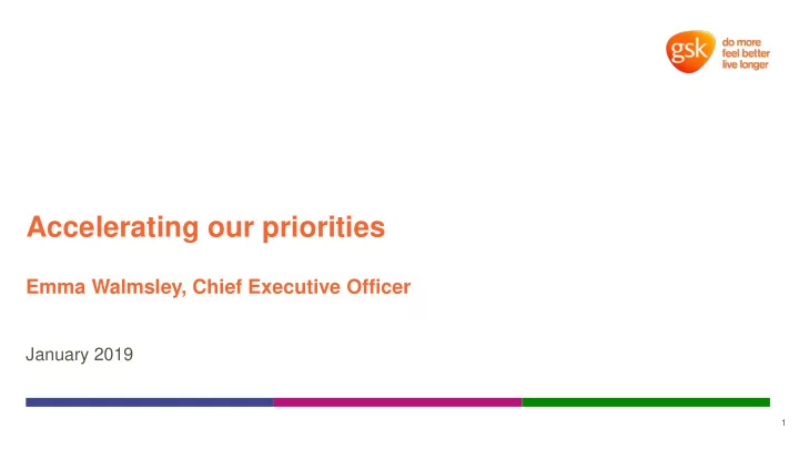 accelerating our priorities