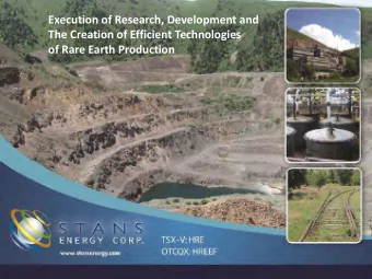 Execution of Research, Development and  The Creation of Efficient Technologies  of Rare Earth