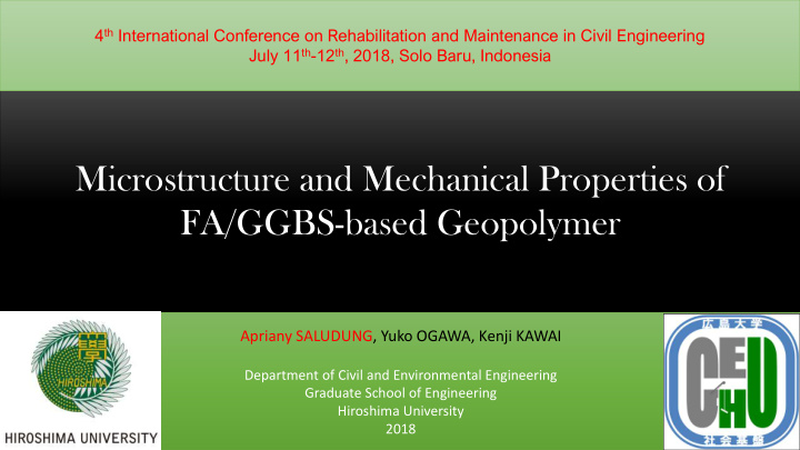 fa ggbs based geopolymer