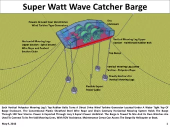 Super Watt Wave Catcher Barge  Dry  Powers At Least Four Direct Drive  Enclosure  Wind Turbine Type