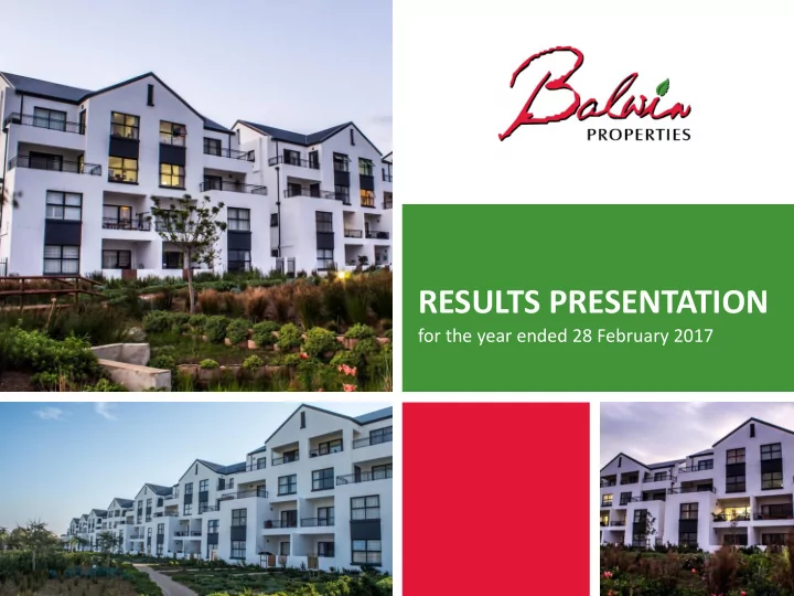 results presentation