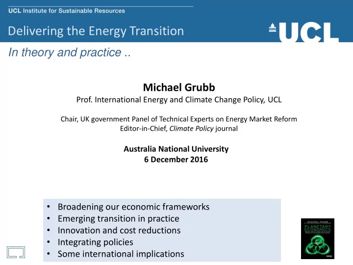 delivering the energy transition