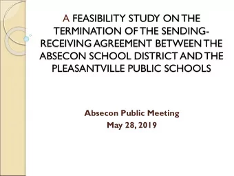 PLEASANTVILLE PUBLIC SCHOOLS  Absecon Public Meeting  May 28, 2019  Educational Options