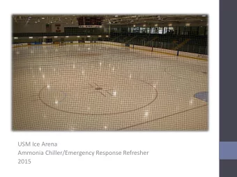 Ammonia Chiller/Emergency Response Refresher  2015  Objectives:  Identify and understand the