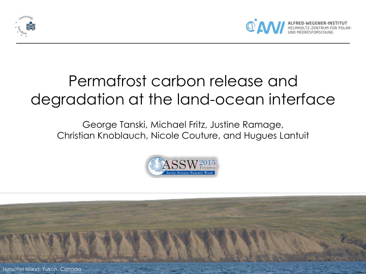 degradation at the land ocean interface