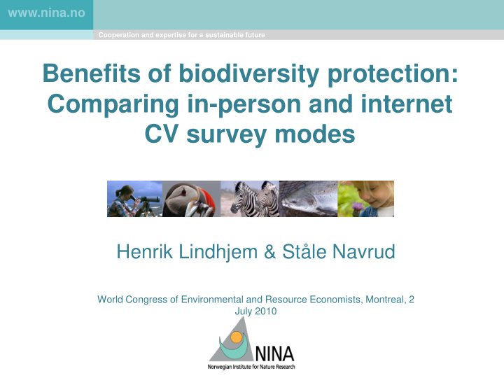benefits of biodiversity protection comparing in person