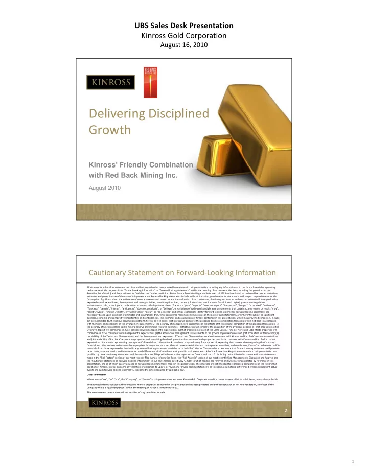 delivering disciplined delivering disciplined growth