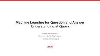 Quora is a platform to ask  questions, get useful  answers, and share what  you know with the
