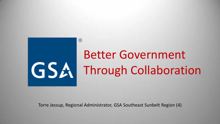 better government through collaboration