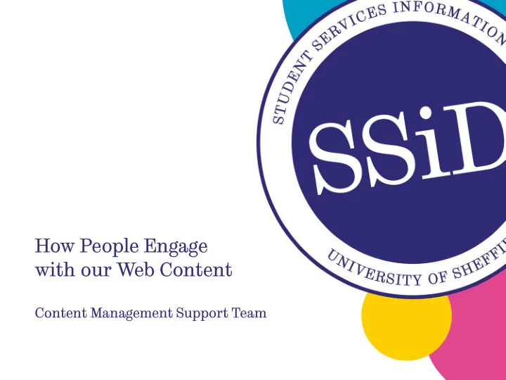 how people engage with our web content