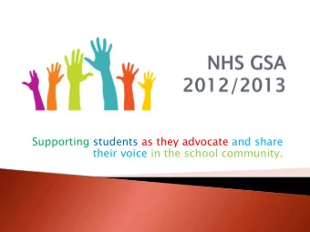 Supporting students as they advocate and share  their voice in the school community.  Advocacy