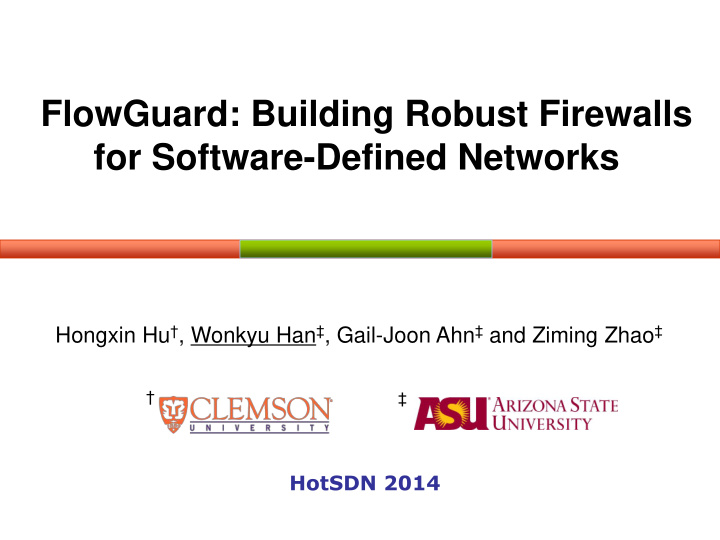 flowguard building robust firewalls for software defined