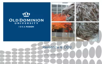 Resilience @ ODU  Emily Steinhilber  Climate Change &amp; Sea Level Rise:  University Priority