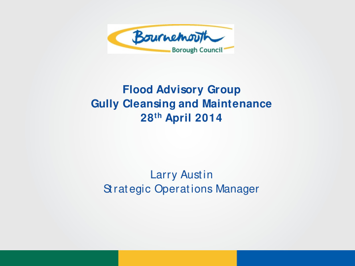 flood advisory group gully cleansing and maintenance 28
