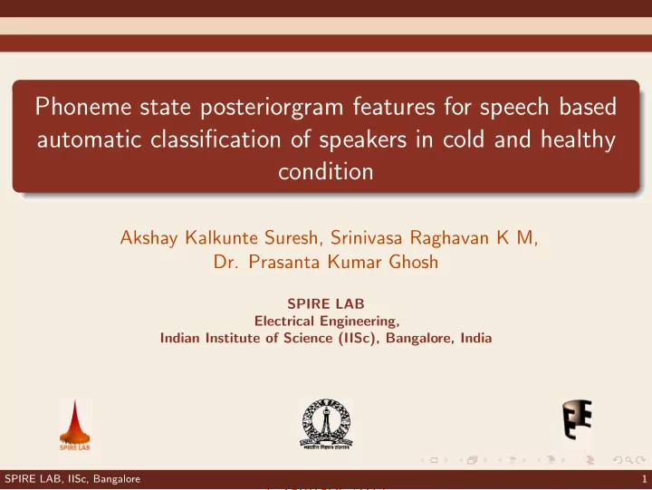 phoneme state posteriorgram features for speech based