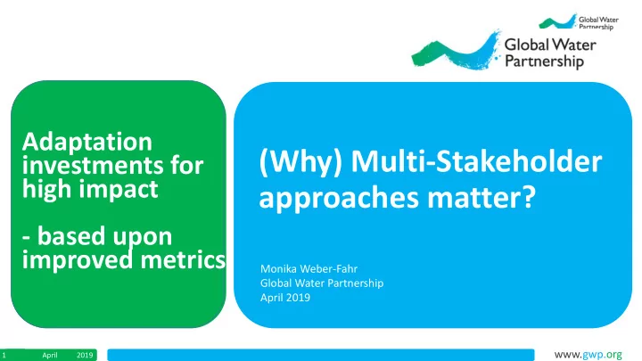 why multi stakeholder