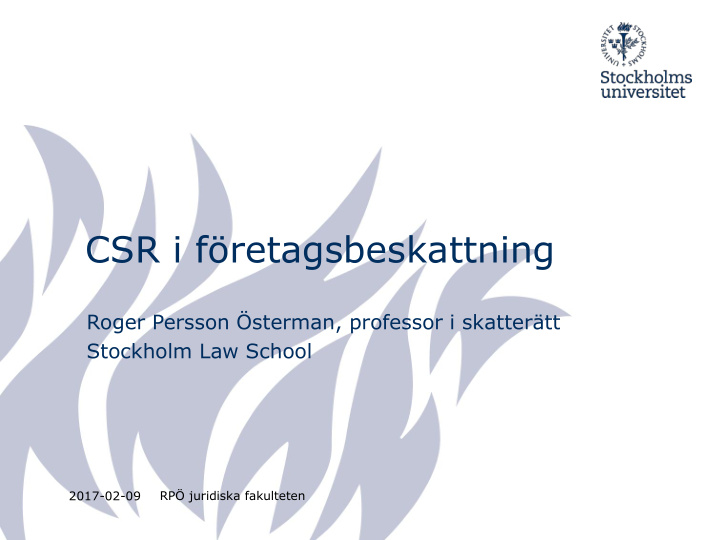 csr i f retagsbeskattning