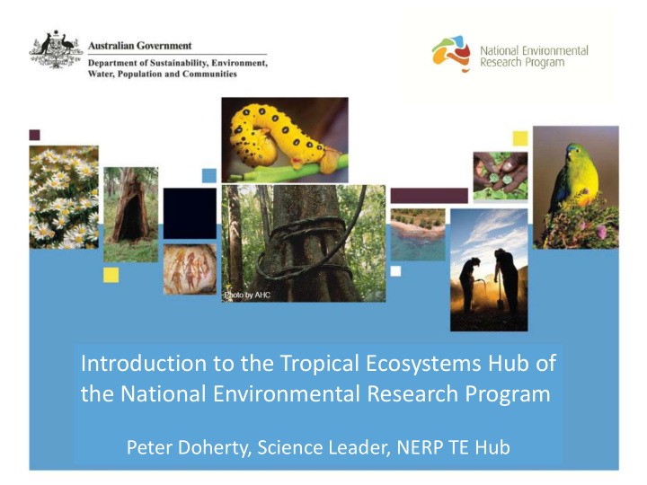 introduction to the tropical ecosystems hub of the