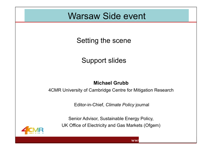 warsaw side event