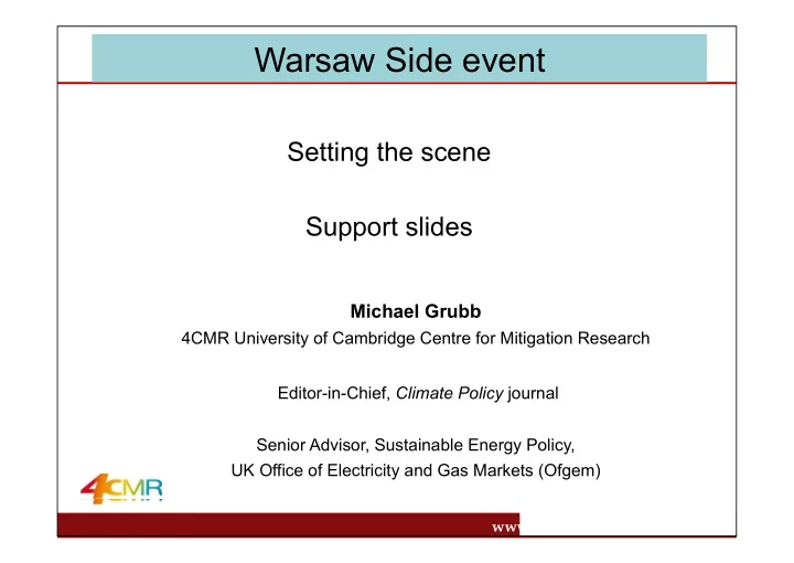 warsaw side event
