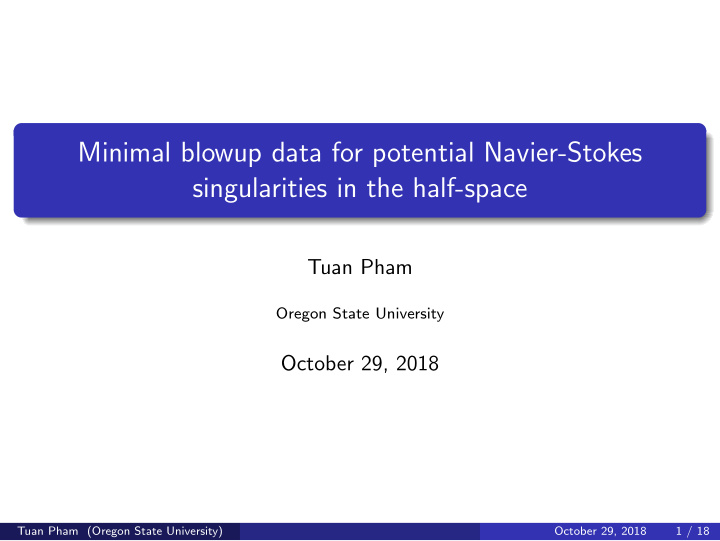 minimal blowup data for potential navier stokes