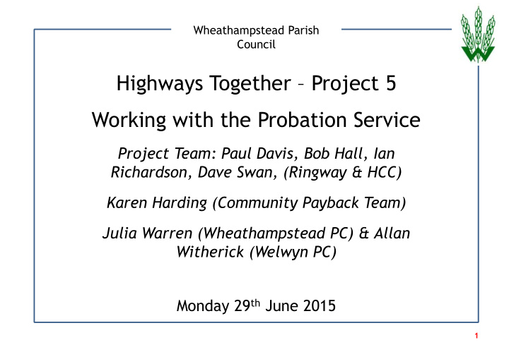 highways together project 5