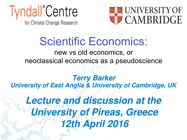 scientific economics