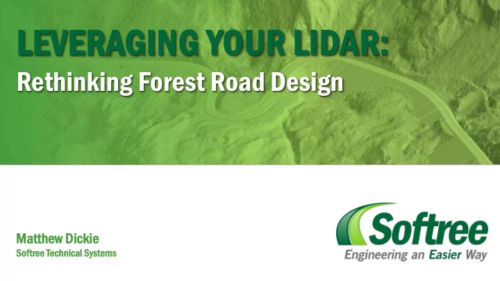 leveraging your lidar