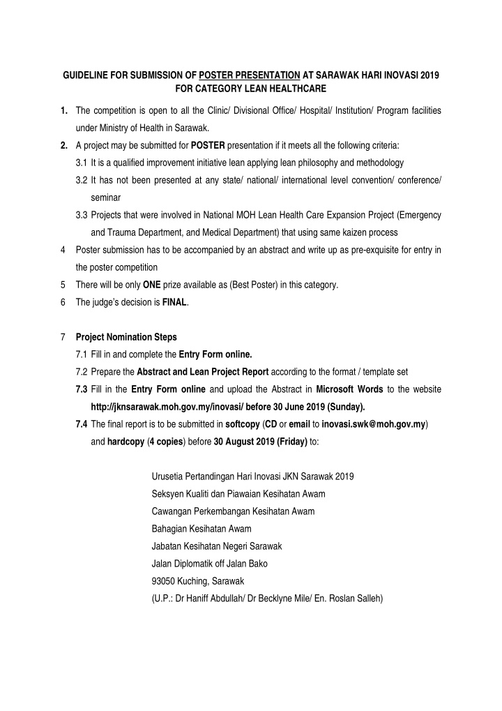 guideline for submission of poster presentation at