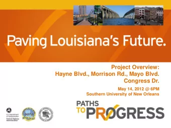 Project Overview:  Hayne Blvd., Morrison Rd., Mayo Blvd.  Congress Dr.  May 14, 2012 @ 6PM