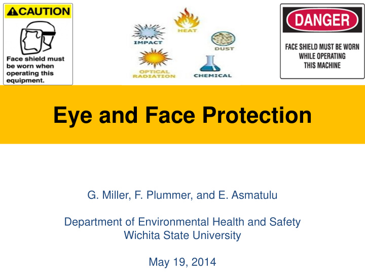 eye and face protection