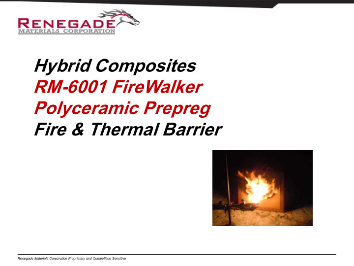 hybrid composites rm 6001 firewalker polyceramic prepreg