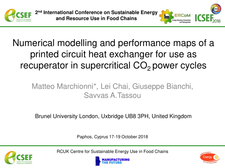 numerical modelling and performance maps of a printed