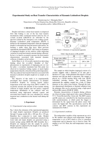 Experimental Study on Heat Transfer Characteristics of Dynamic Leidenfrost Droplets Hyunwoong Lee a
