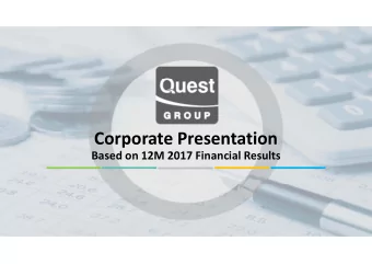 Corporate Presentation  Based on 12M 2017 Financial Results  01.  Overview   Financial