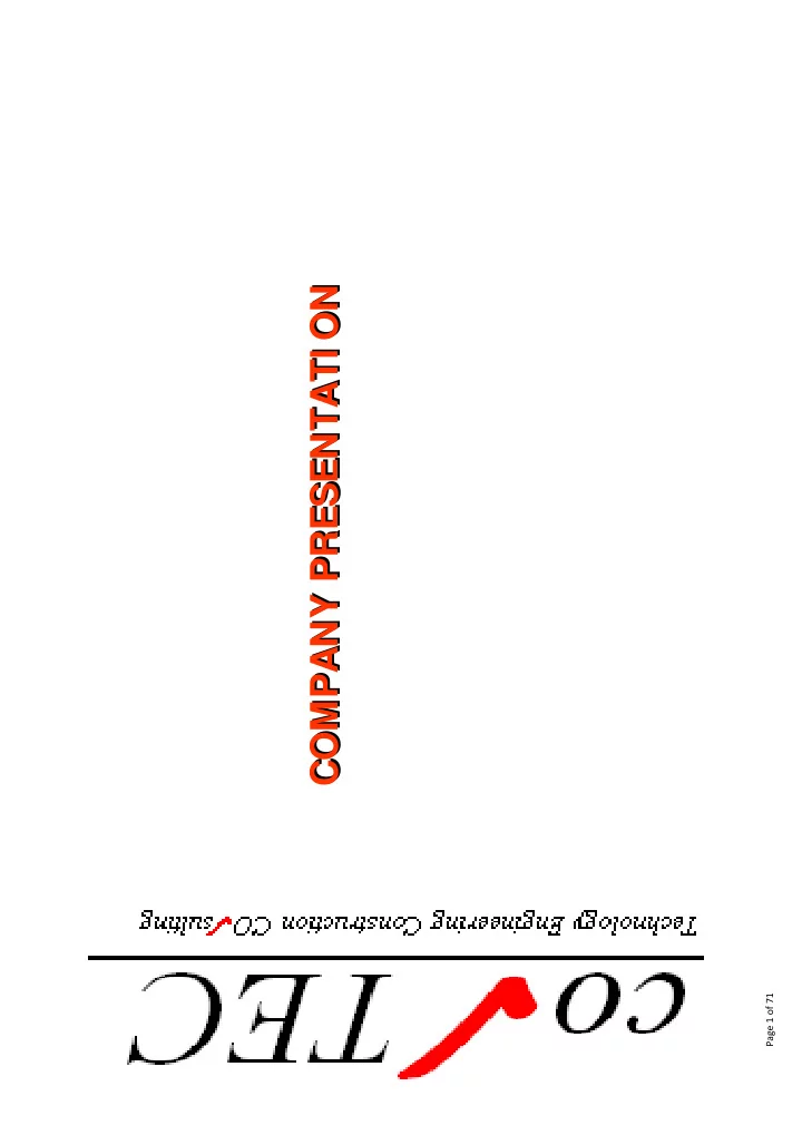 company presentati on company presentati on