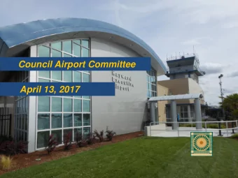 Council Airport Committee  April 13, 2017  Airport Budget Review  Airport Budget Review